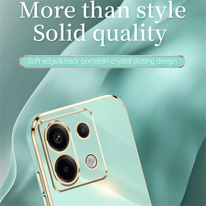 XINLI For Xiaomi Redmi Note 13 Pro 5G / Poco X6 5G Back Case Electroplating TPU Anti-scratch Phone Cover - Blue