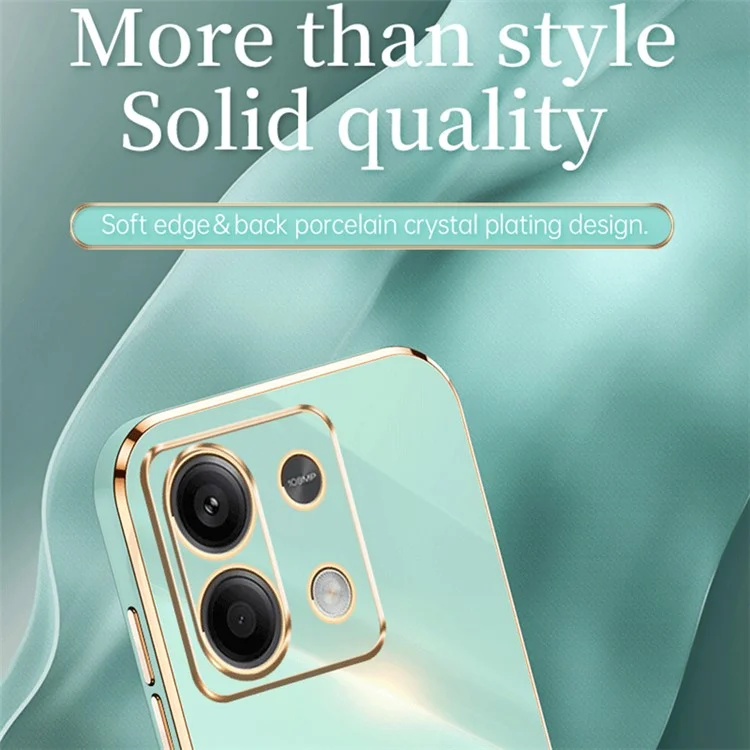 XINLI Per Xiaomi Redmi Note 13 5G Cover Custodia Protettiva in TPU Electroplating Antiurto - Ciano