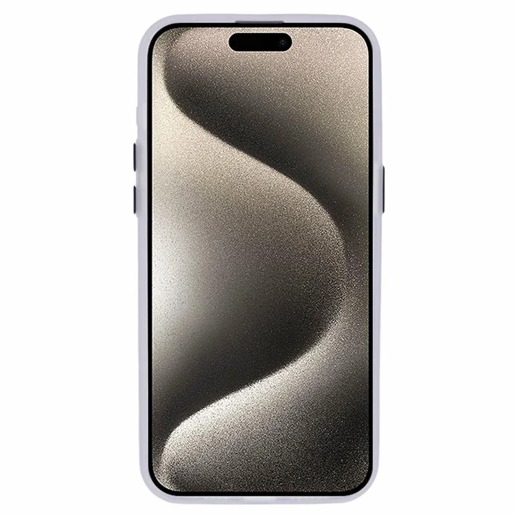 PP Series for iPhone 15 Pro Case Compatible with MagSafe Matte Back IMD Phone Cover - Translucent Purple