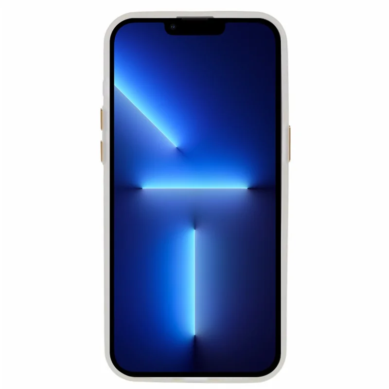 PP Series for iPhone 13 Pro IMD Phone Cover Magnetic Wireless Charging Case Metal Buttons - Translucent Yellow