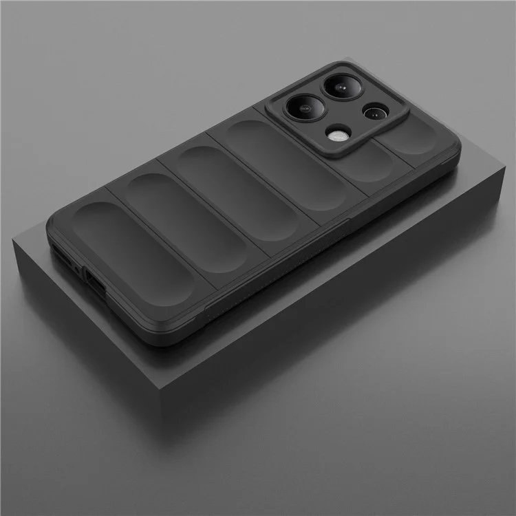 Para Xiaomi Redmi Note 13 4G Case TPU Tape Rugtuge - Preto