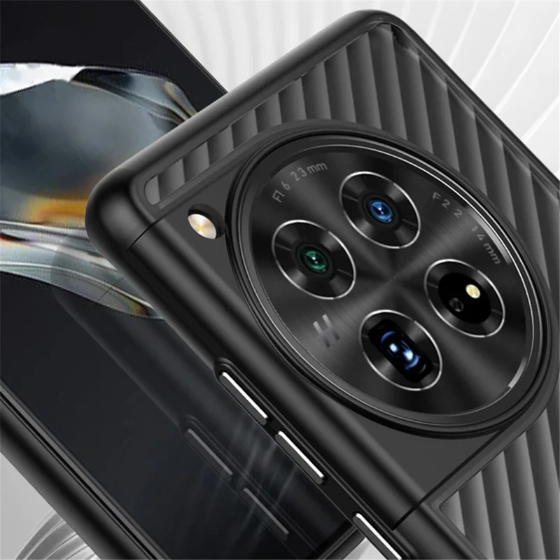 For OnePlus 12 5G Case Twill Stripe PC + TPU Protective Phone Cover - Green