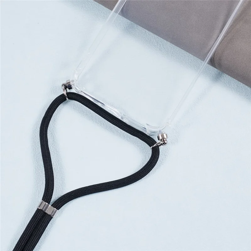 For Samsung Galaxy A35 5G Case Reinforced Corner Clear Phone Cover with Lanyard