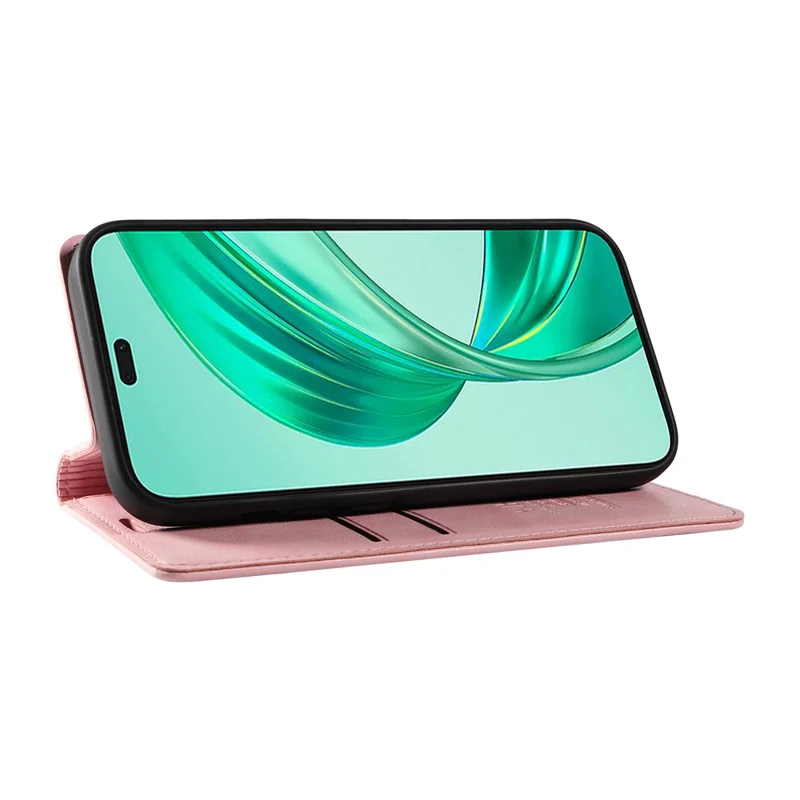 YIKATU YK-006 For Honor X8b 4G Magnetic Case Litchi Texture Stand Phone Cover - Pink