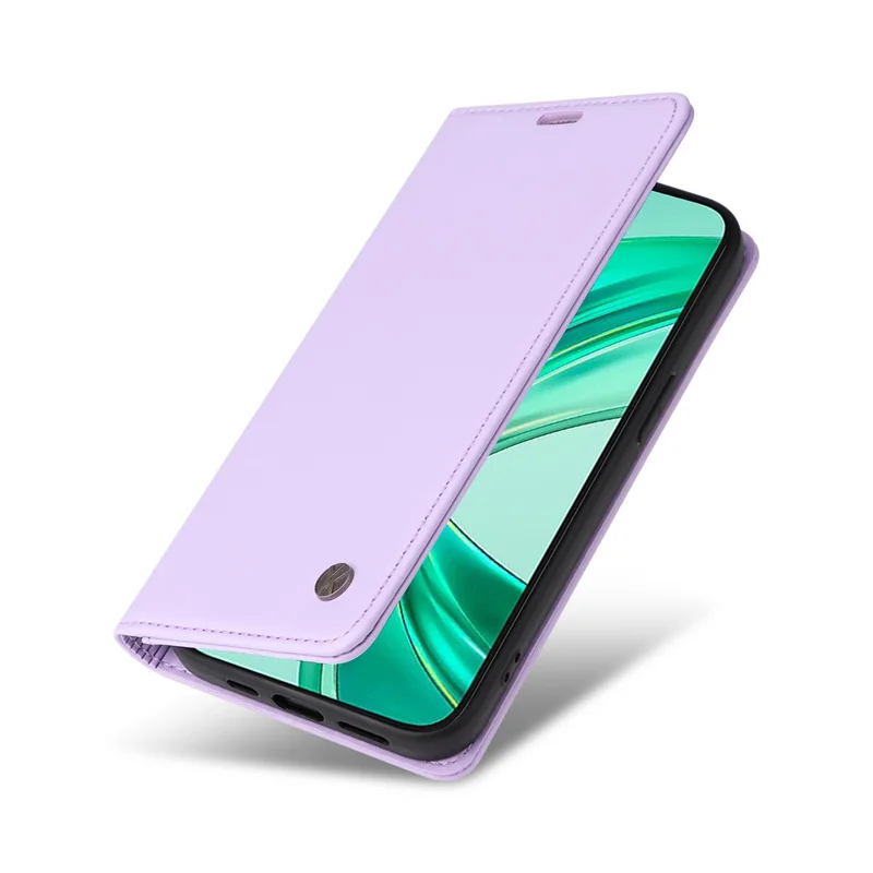 YIKATU YK-001 For Honor X8b 4G Phone Case Magnetic Closing Anti-fall Wallet Cover - Light Purple