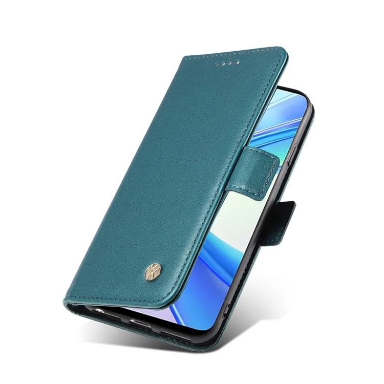 YIKATU YK-003 For Honor X7b 4G / 90 Smart Case Leather Side Magnetic Clasp Phone Stand Cover - Verde