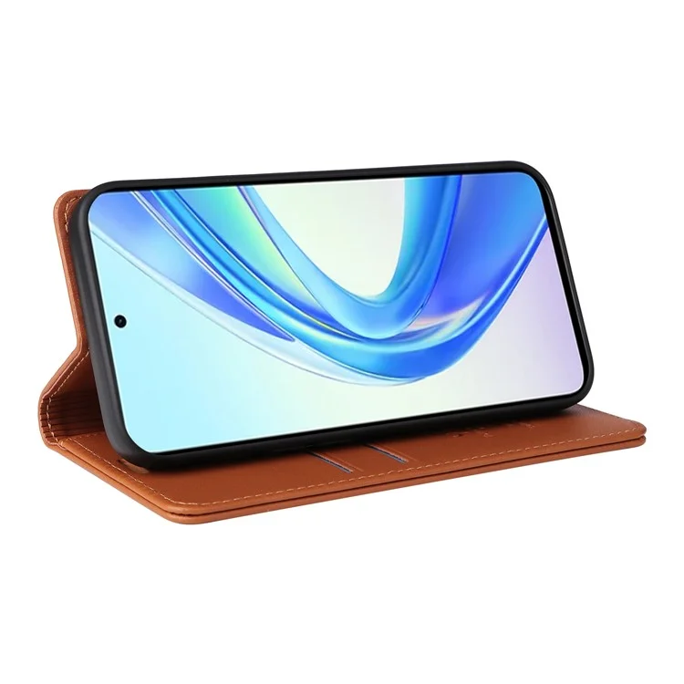 YIKATU YK-001 Per Honor X7b 4G / 90 Custodia per telefono cellulare Smart Chiusura magnetica in pelle PU + copertura TPU - Marrone