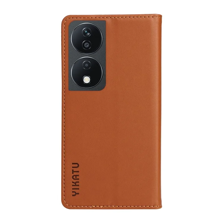 YIKATU YK-001 Per Honor X7b 4G / 90 Custodia per telefono cellulare Smart Chiusura magnetica in pelle PU + copertura TPU - Marrone