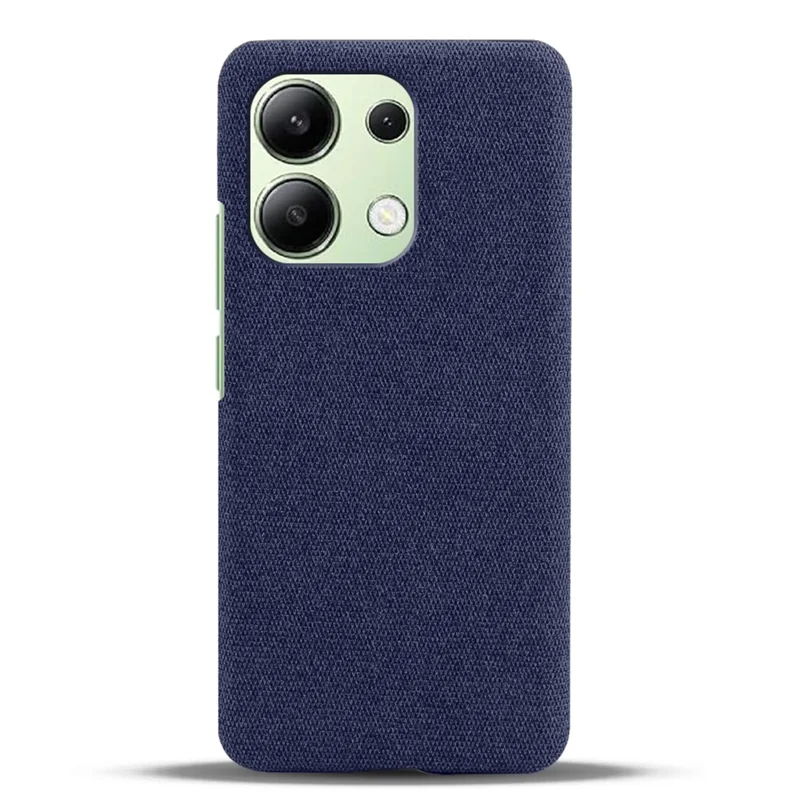 For Xiaomi Redmi Note 13 4G Phone Case Hard PC+Cloth Anti-slip Cover - Blue