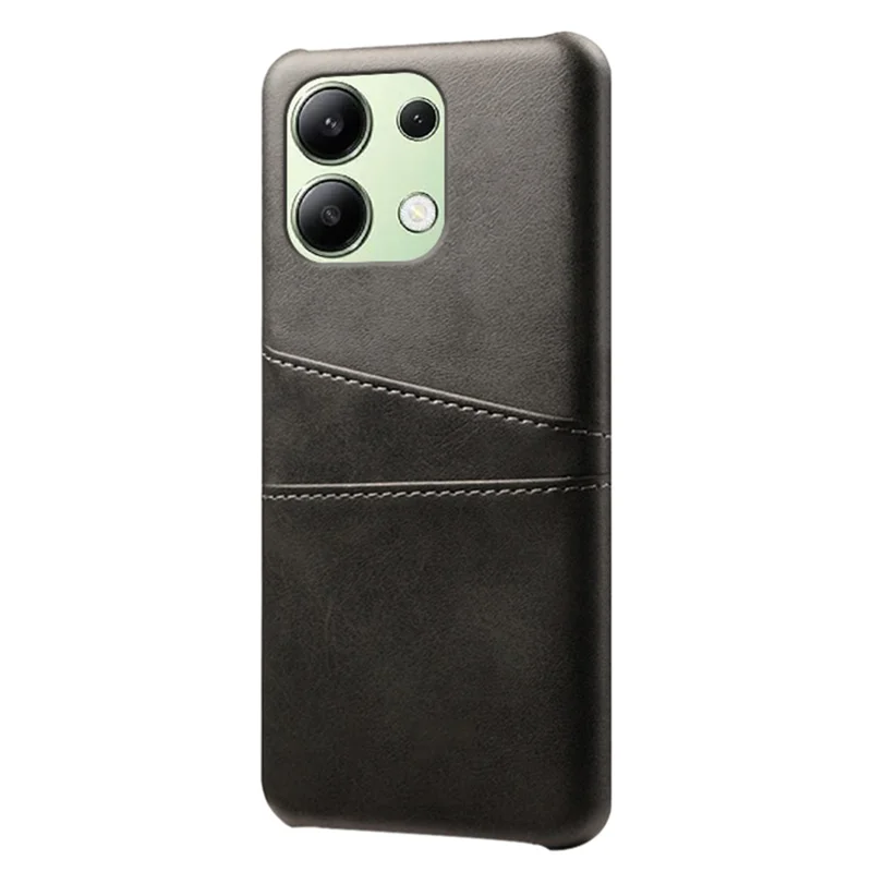 For Xiaomi Redmi Note 13 4G Phone Case Anti-Scratch Shockproof Cover with Card Holder - Black