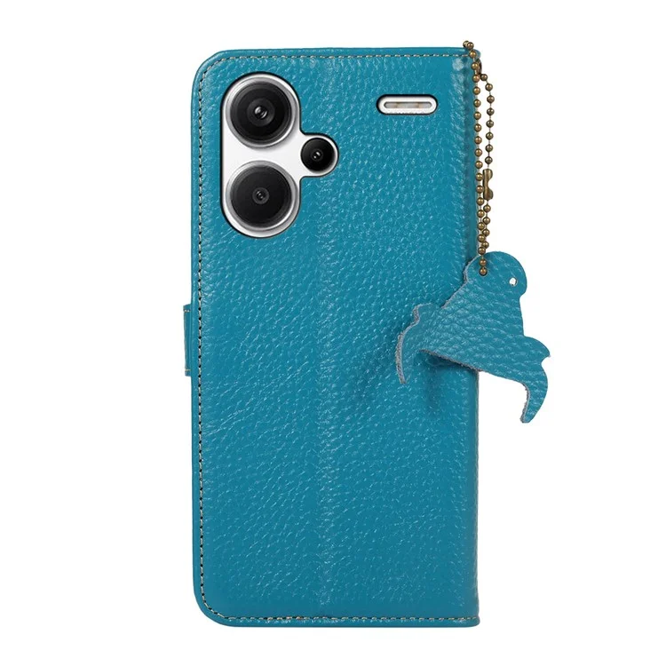 For Xiaomi Redmi Note 13 Pro+ 5G Phone Case Wallet Cover Litchi Texture RFID Blocking - Blue