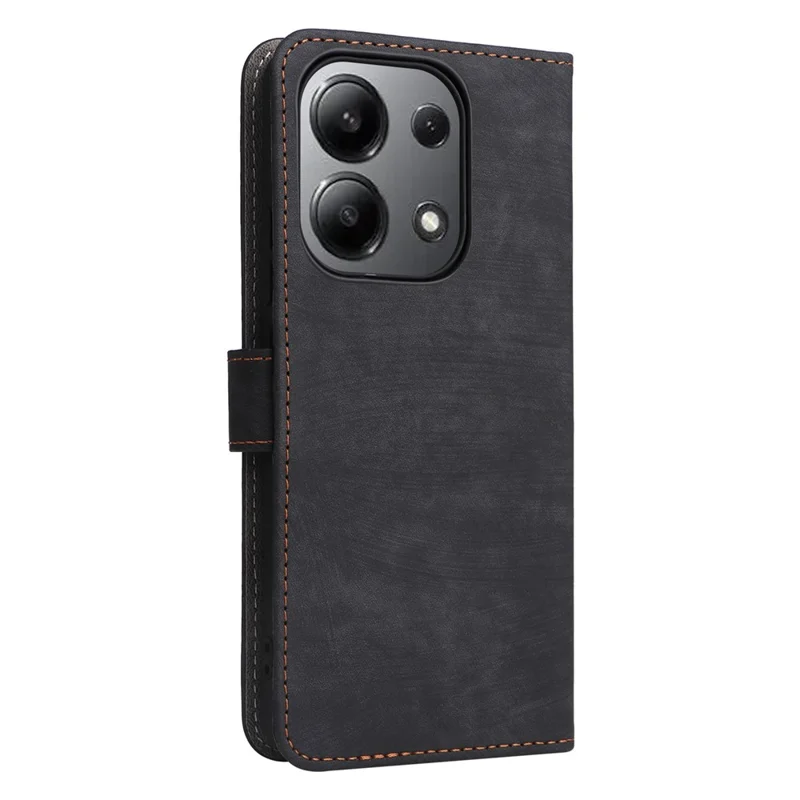 For Xiaomi Redmi Note 13 4G Wallet Leather Case Phone Cover RFID Blocking Protection - Black