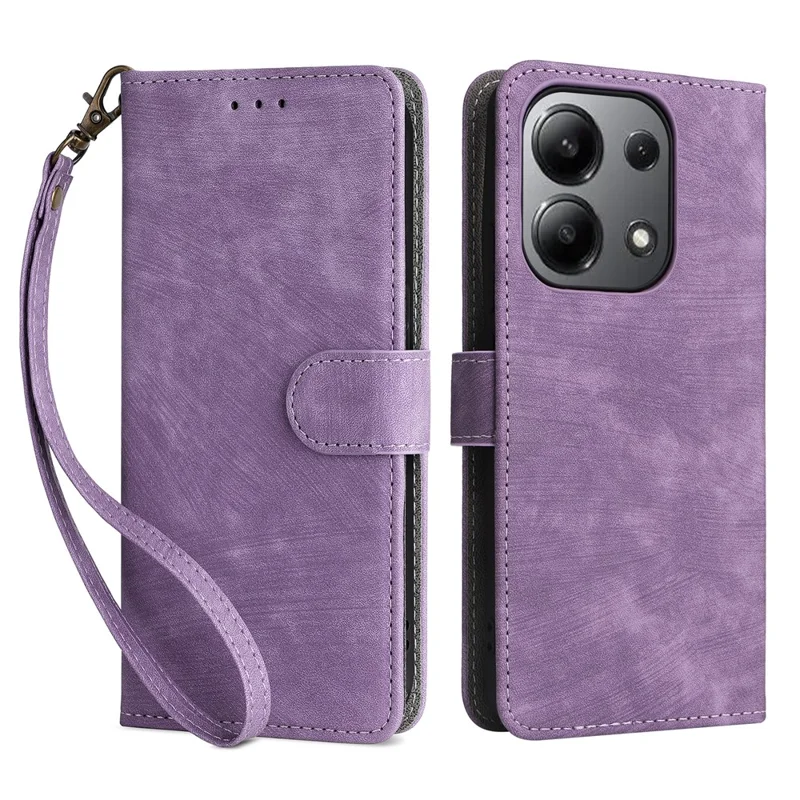 For Xiaomi Redmi Note 13 4G Wallet Leather Case Phone Cover RFID Blocking Protection - Purple