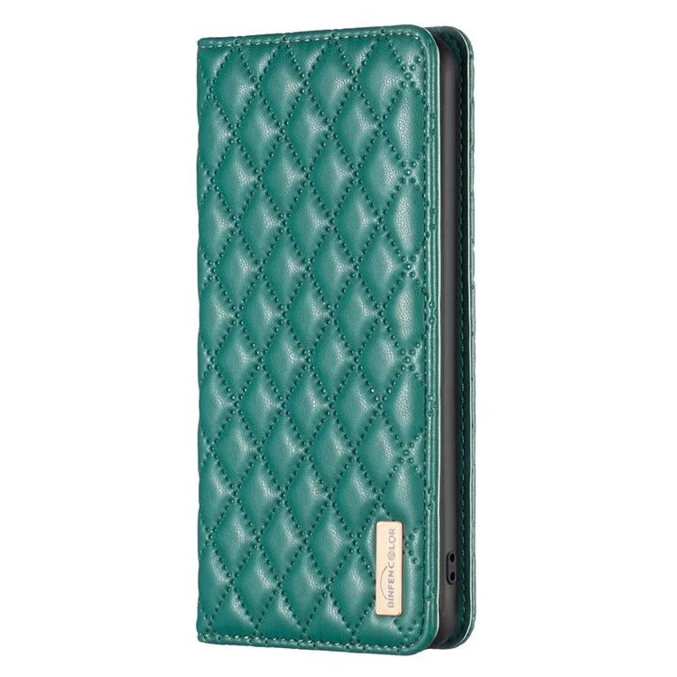 BINFEN COLOR BF Style-16 Für Xiaomi Redmi Note 13 Pro+ 5G Hülle Kartensteckplätze Magnetverschluss Handyhülle - Grün