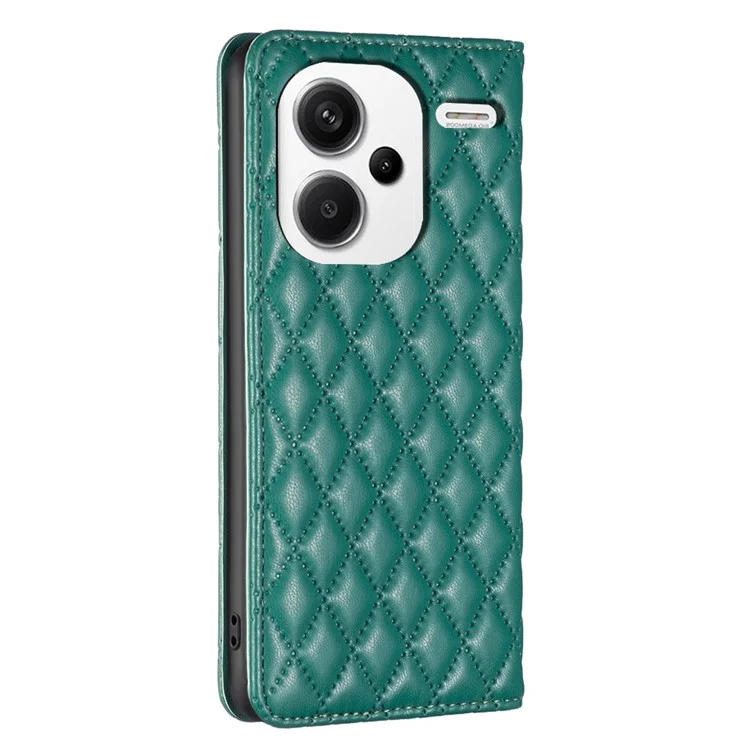 BINFEN COLOR BF Style-16 Für Xiaomi Redmi Note 13 Pro+ 5G Hülle Kartensteckplätze Magnetverschluss Handyhülle - Grün