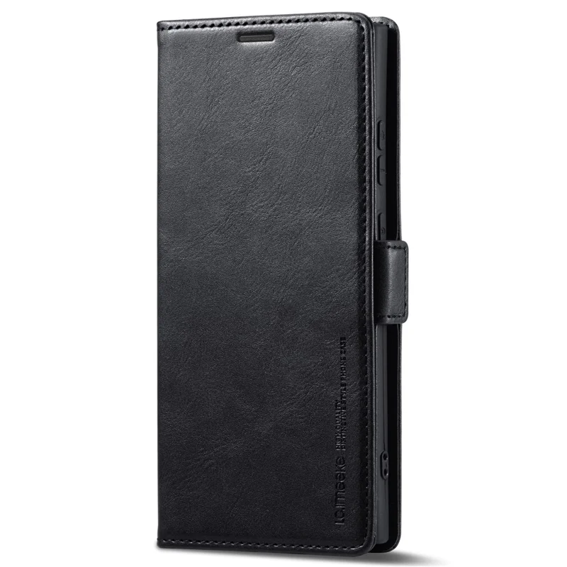 LC.IMEEKE Para Samsung Galaxy S24 Ultra Case RFID Blocking Wallet Leather Phone Cover - Preto