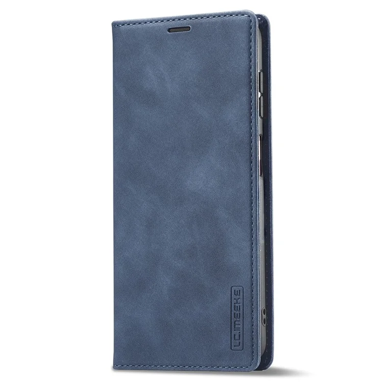 LC.IMEEKE For Samsung Galaxy A55 5G Wallet Case Microfiber Leather Phone Cover - Blue