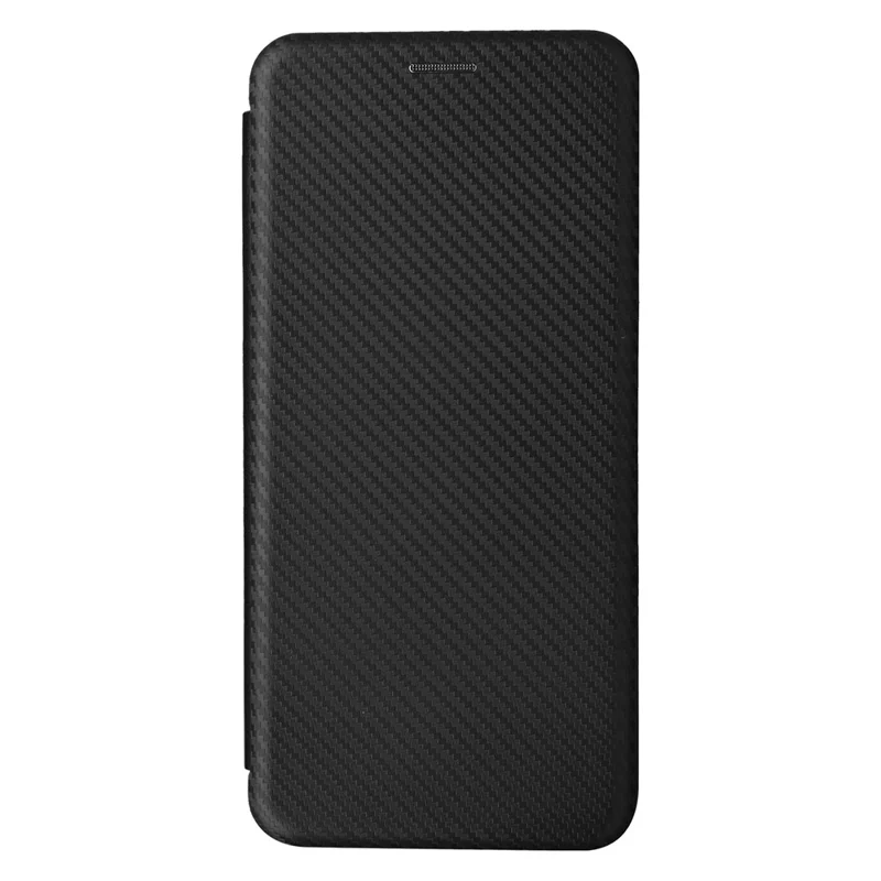 Carbon Fiber Texture Case for Honor X7b 4G / 90 Smart Leather Phone Cover with Card Slot - Black