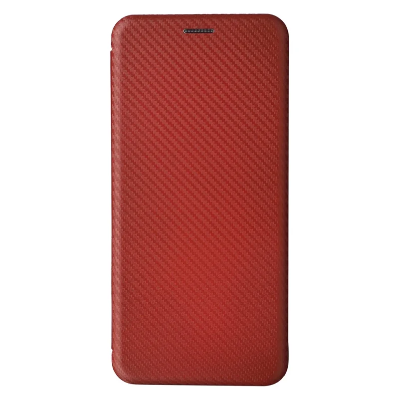 For Asus ROG Phone 8 5G / Phone 8 Pro 5G Phone Case Carbon Fiber Texture Stand Card Holder - Brown