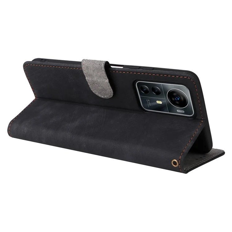 For ZTE Blade V41 Smart / Blade A72s / Optus X Max Case RFID Blocking Phone Wallet Cover - Black