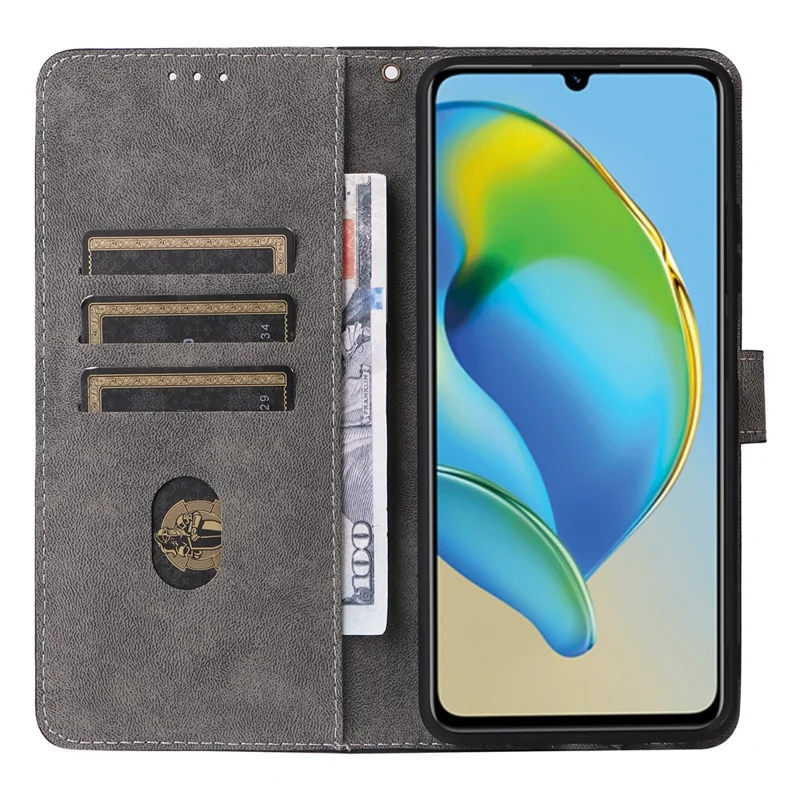 For ZTE Blade V41 Smart / Blade A72s / Optus X Max Case RFID Blocking Phone Wallet Cover - Brown