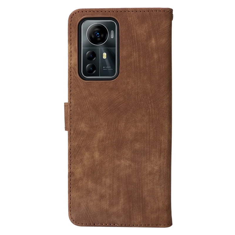 For ZTE Blade V41 Smart / Blade A72s / Optus X Max Case RFID Blocking Phone Wallet Cover - Brown