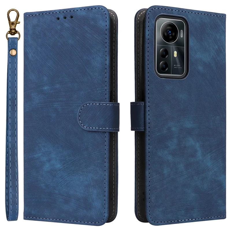 For ZTE Blade V41 Smart / Blade A72s / Optus X Max Case RFID Blocking Phone Wallet Cover - Blue