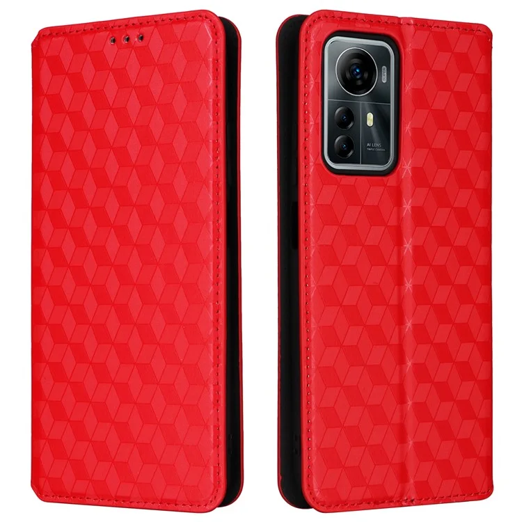 For ZTE Blade V41 Smart / Blade A72s / Optus X Max Leather Case Wallet Stand Phone Cover - Red