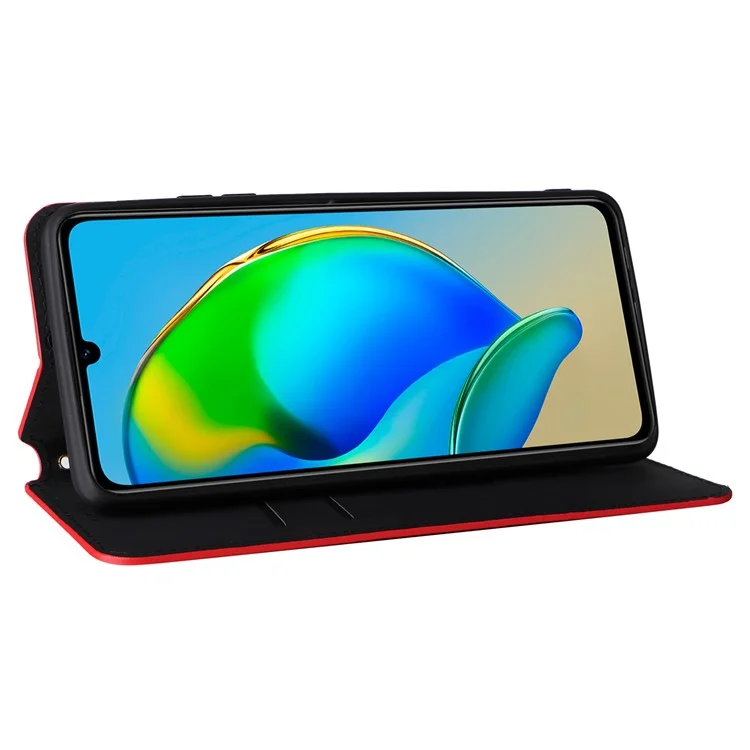 For ZTE Blade V41 Smart / Blade A72s / Optus X Max Leather Case Wallet Stand Phone Cover - Red