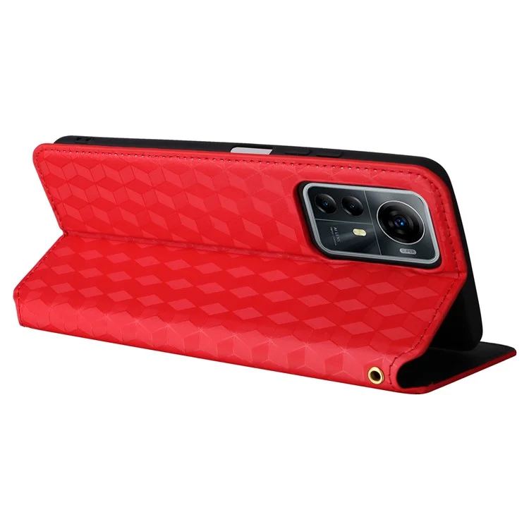 For ZTE Blade V41 Smart / Blade A72s / Optus X Max Leather Case Wallet Stand Phone Cover - Red