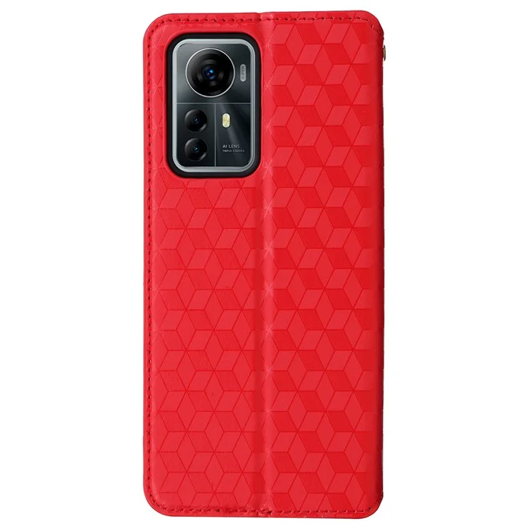 For ZTE Blade V41 Smart / Blade A72s / Optus X Max Leather Case Wallet Stand Phone Cover - Red