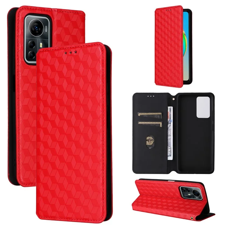 For ZTE Blade V41 Smart / Blade A72s / Optus X Max Leather Case Wallet Stand Phone Cover - Red