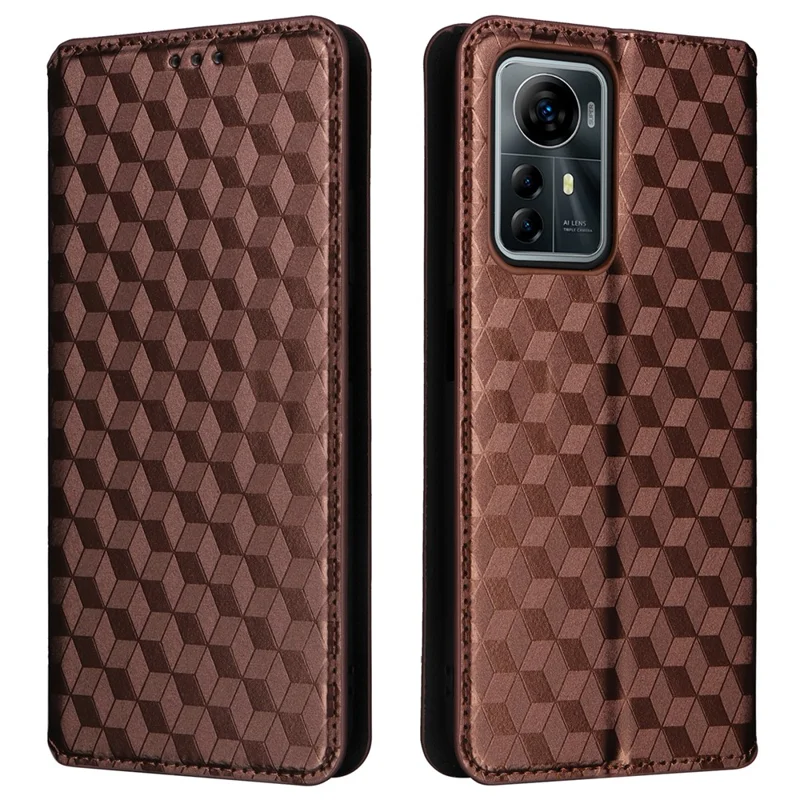For ZTE Blade V41 Smart / Blade A72s / Optus X Max Leather Case Wallet Stand Phone Cover - Brown