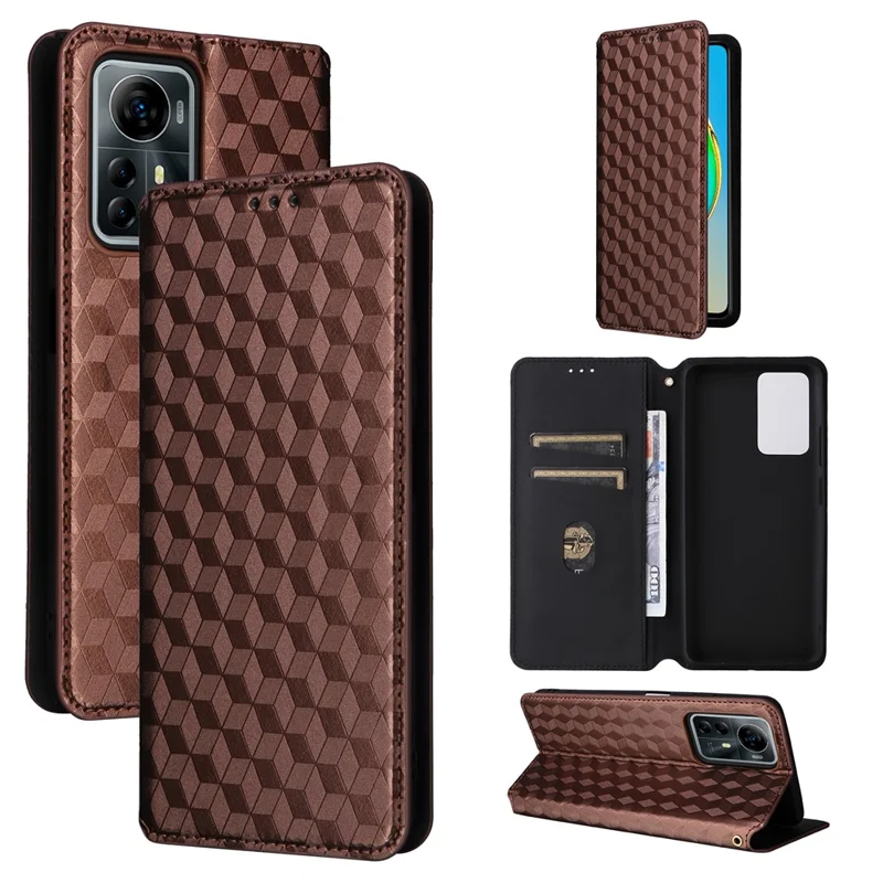 For ZTE Blade V41 Smart / Blade A72s / Optus X Max Leather Case Wallet Stand Phone Cover - Brown