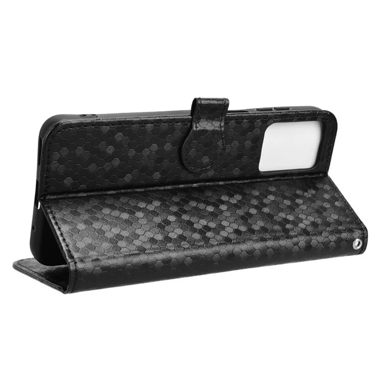 Pour Motorola Moto G Play (2024) 4G Coque Housse Portefeuille en Cuir PU Motif à Pois - Noir