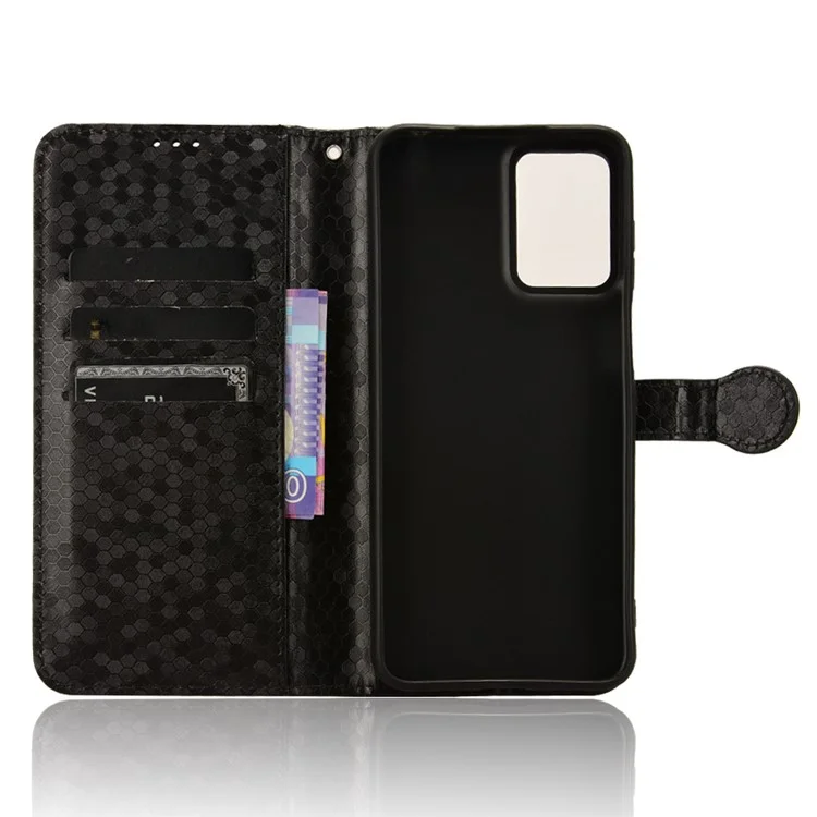 Pour Motorola Moto G Play (2024) 4G Coque Housse Portefeuille en Cuir PU Motif à Pois - Noir