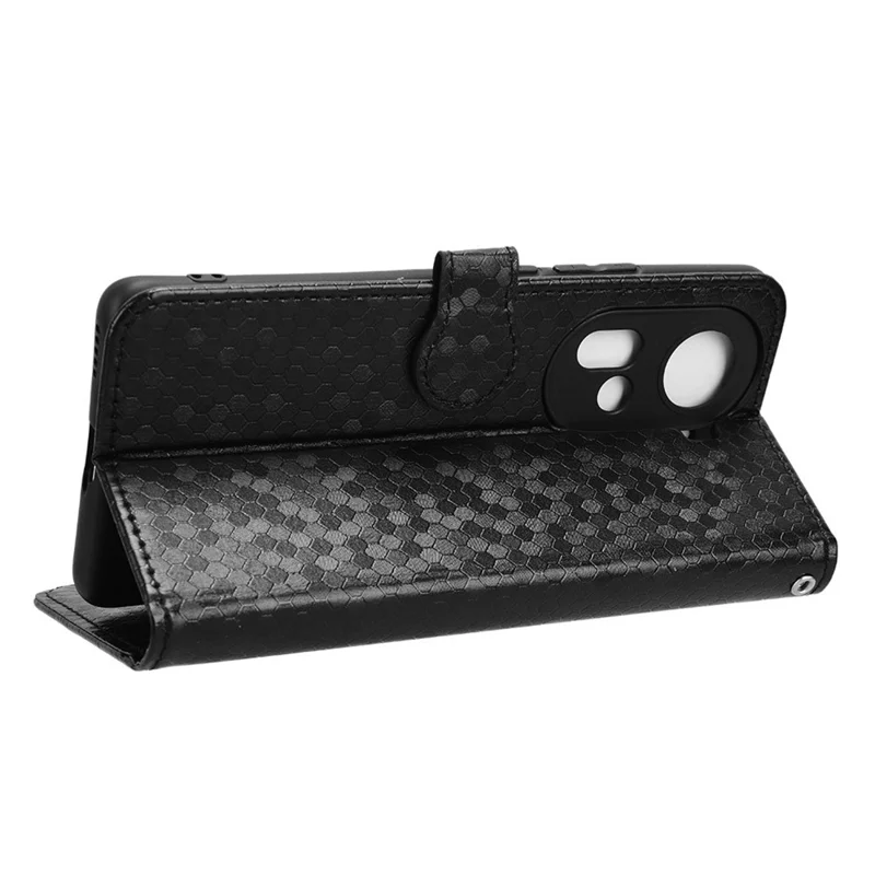 Per Oppo Reno11 5G (Global) Custodia Portafoglio in Pelle Flip Cover per Telefono - Nero