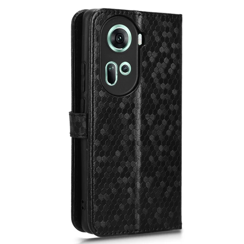 Per Oppo Reno11 5G (Global) Custodia Portafoglio in Pelle Flip Cover per Telefono - Nero