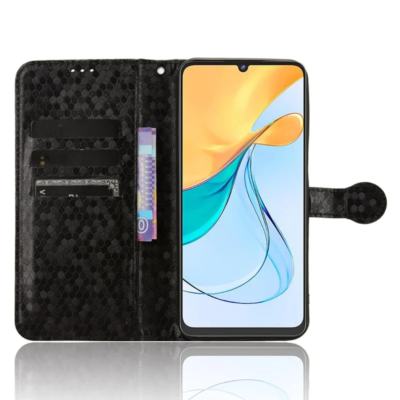 Pour ZTE Blade V50 Smart / Blade V50 Design 4G Étui en cuir à motif à pois Flip Phone Cover - Noir