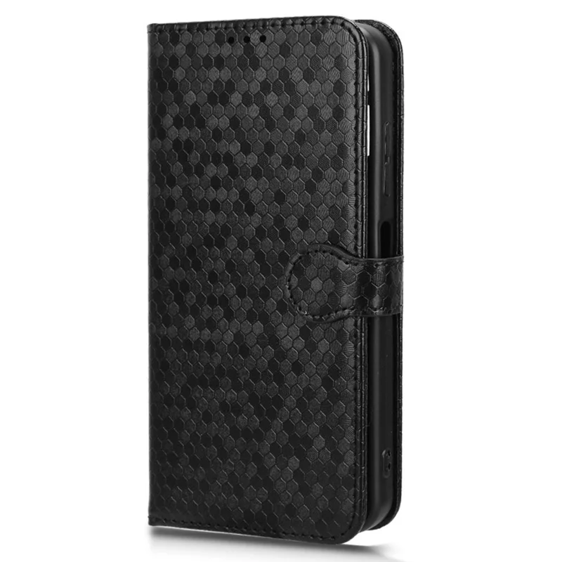 Pour ZTE Blade V50 Smart / Blade V50 Design 4G Étui en cuir à motif à pois Flip Phone Cover - Noir