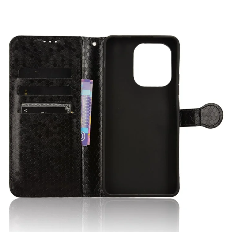Para Xiaomi Redmi Note 13 4G Funda Flip Phone Wallet Leather Stand Cover - Negro