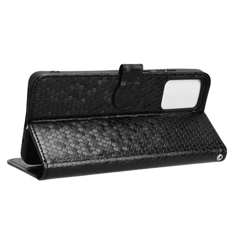 Для Motorola Moto E14 4G / G04 4G / G04s 4G / G24 4G Wallet Case Dot Pattern Imprinted Leather Cover - Черный