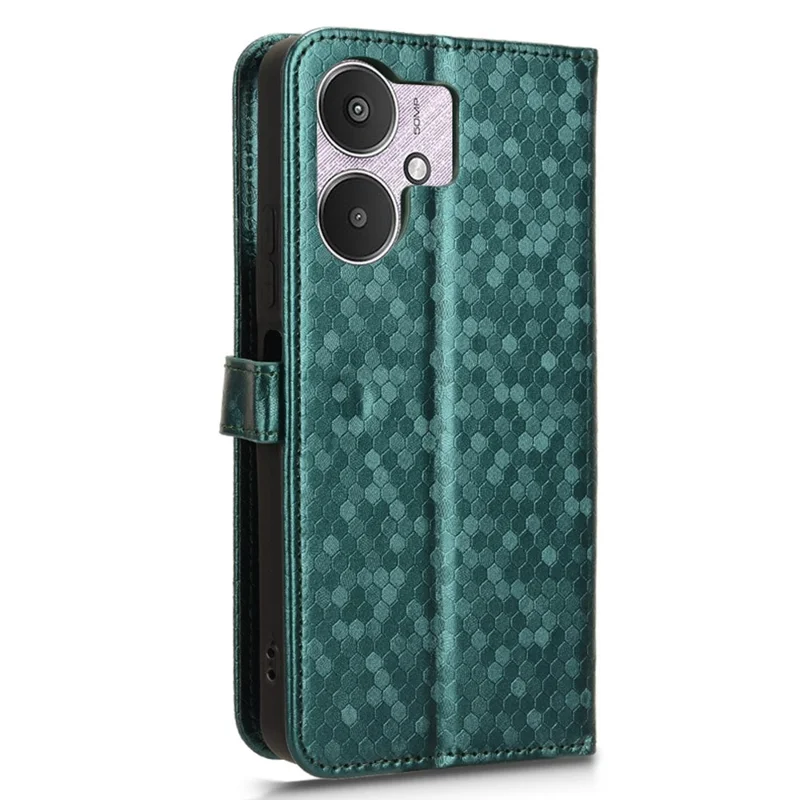 For Xiaomi Redmi 13C 4G / 13C 5G / Poco C65 4G / Poco M6 5G / 13R 5G Case Wallet Leather Flip Cover - Green