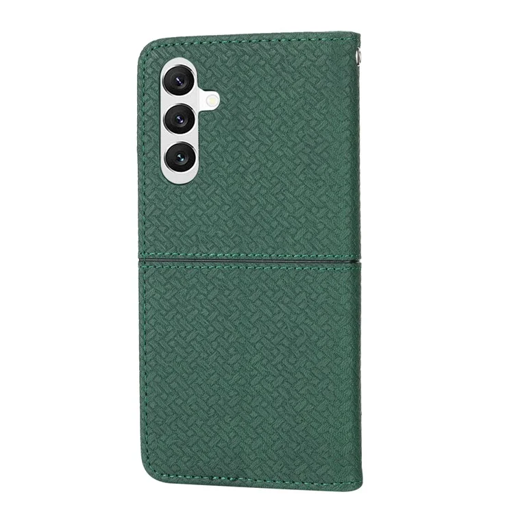For Samsung Galaxy A35 5G Case with Strap Wallet Leather Flip Phone Cover - Green