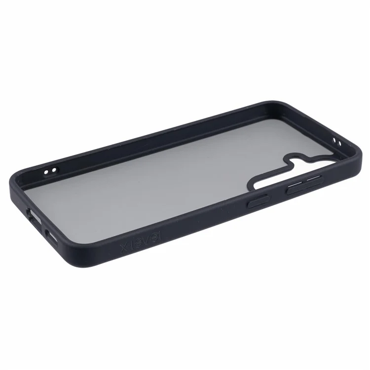 X-LEVEL For Samsung Galaxy S24+ Case Skin-Touch Acrylic+TPU Phone Cover - Black