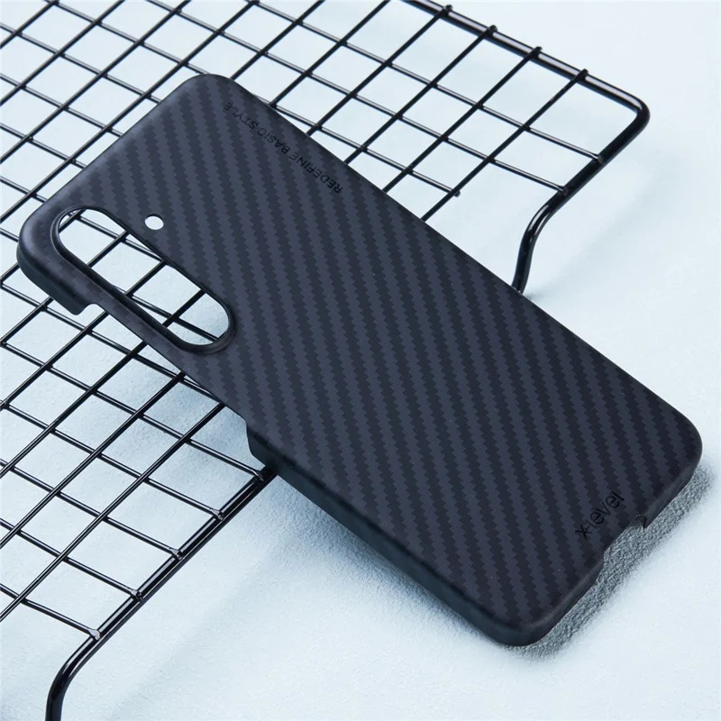 X-LEVEL For Samsung Galaxy S24 Hard PC Cover Carbon Fiber Texture Magnetic Phone Case