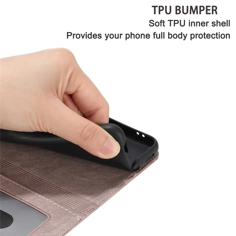 For Google Pixel 8a Wallet Case PU Leather Wall Cats Pattern Phone Cover - Smoky Purple