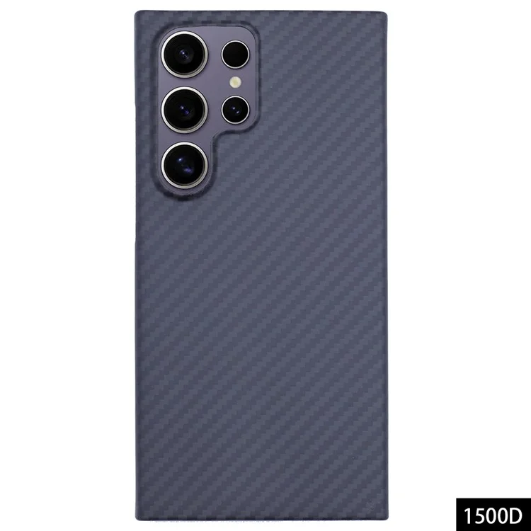 Para Samsung Galaxy S24 Ultra Aramid Fiber Phone Case 1500D Coarse Texture Case-Less Touch Feeling - Negro