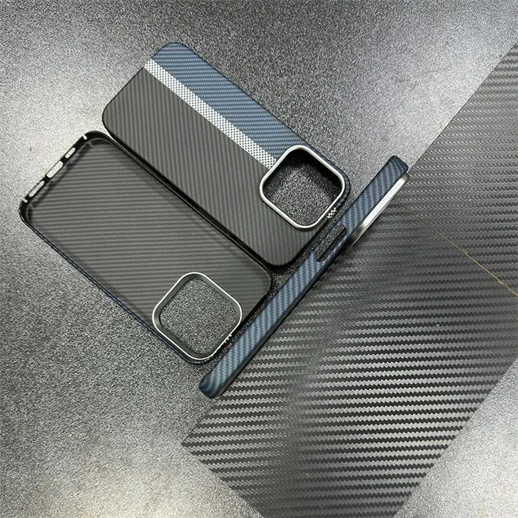 Гоночная трассовая серия для iPhone 15 Pro Aramid Fiber Phone Case 600D Fine Texture
