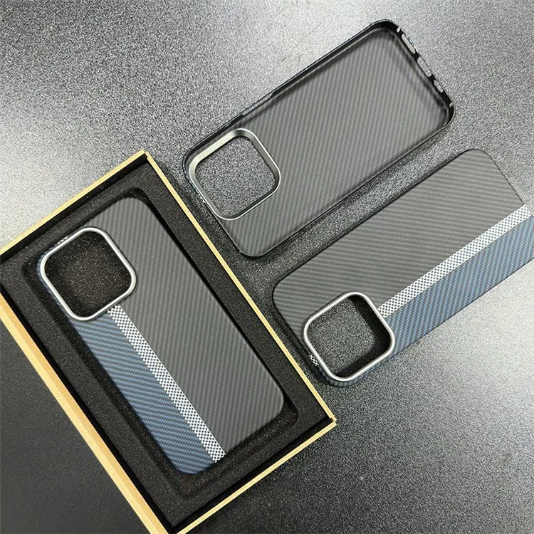 Гоночная трассовая серия для iPhone 15 Pro Aramid Fiber Phone Case 600D Fine Texture